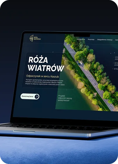 Przykład nowoczesnej ciemnej strony internetowej - projekt Suntara